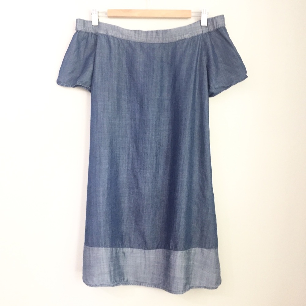 Cato Chambray Off the Shoulder Dress Size XS - Picture 1 of 7